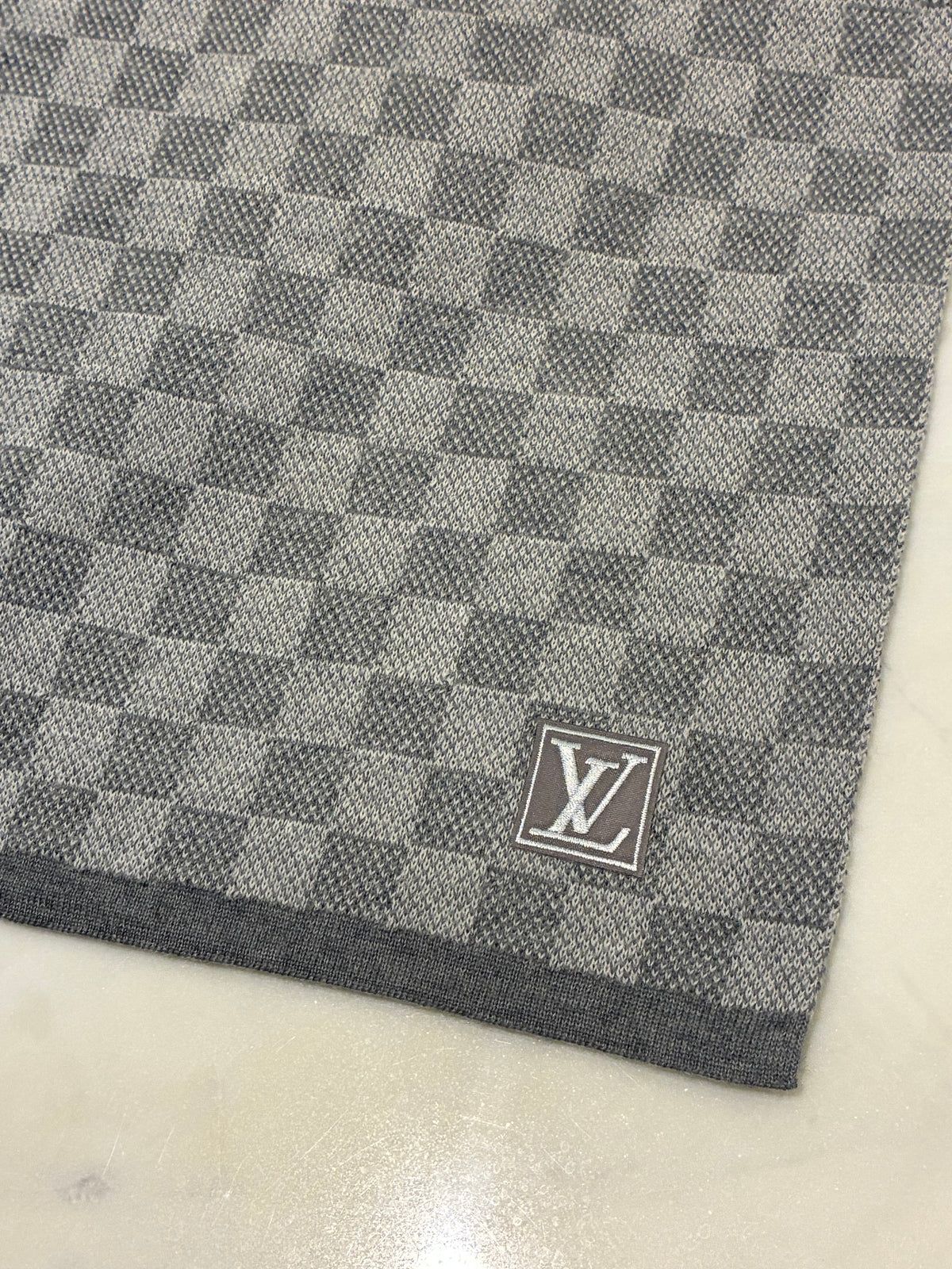 Louis Vuitton Scarf - Grey Damier Print