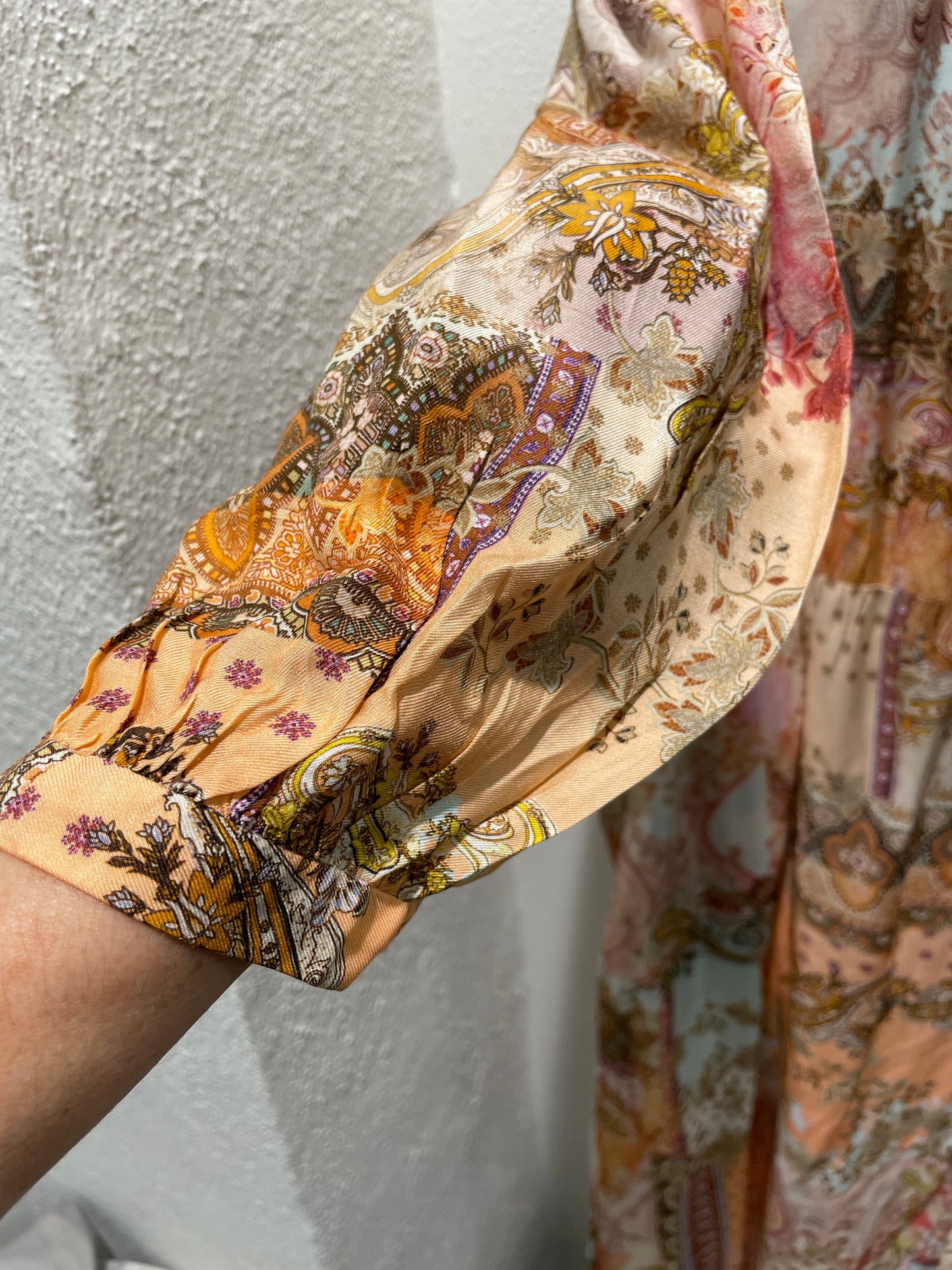 SAND Copenhagen Boho Patchwork Print Button-Down Dress – Pastel Multi-Color –  EU42