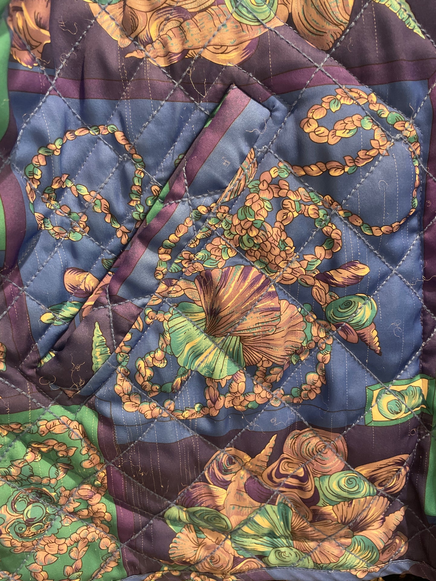 Lolly’s Laundry - quilted jacket - oversized - blue