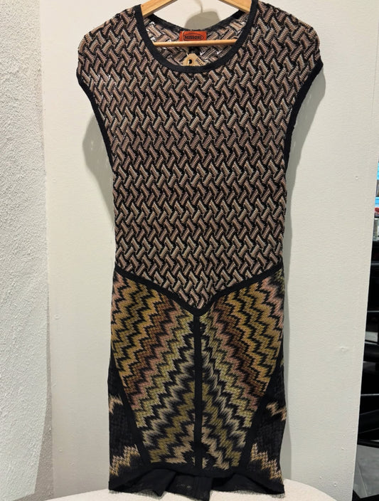 Missoni Dress – Classic Pattern in Warm Tones - Size S