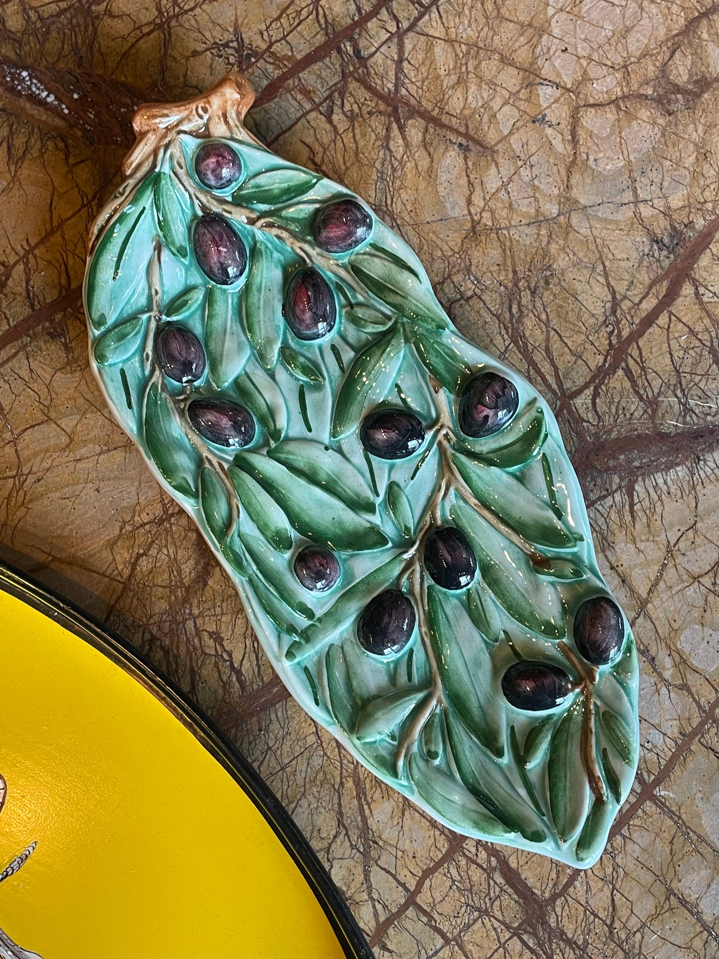 Oliven fad - Italiensk porcelæn
