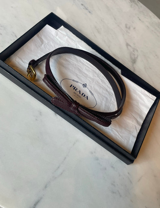Prada bælte - Sløjfe - 75 cm.