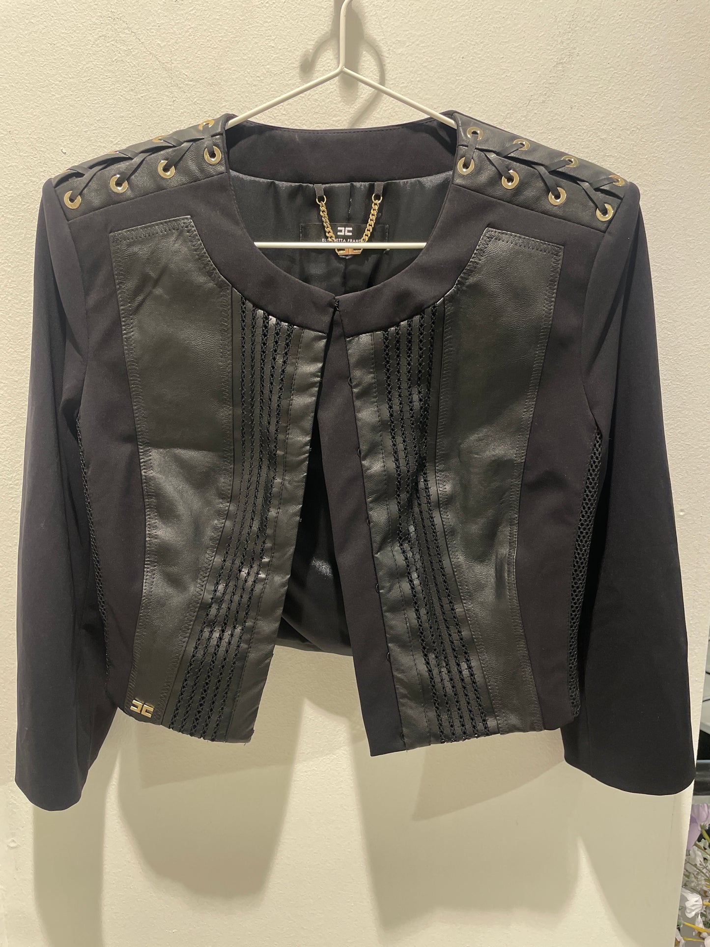 Elisabetta Franchi - leather jacket - S
