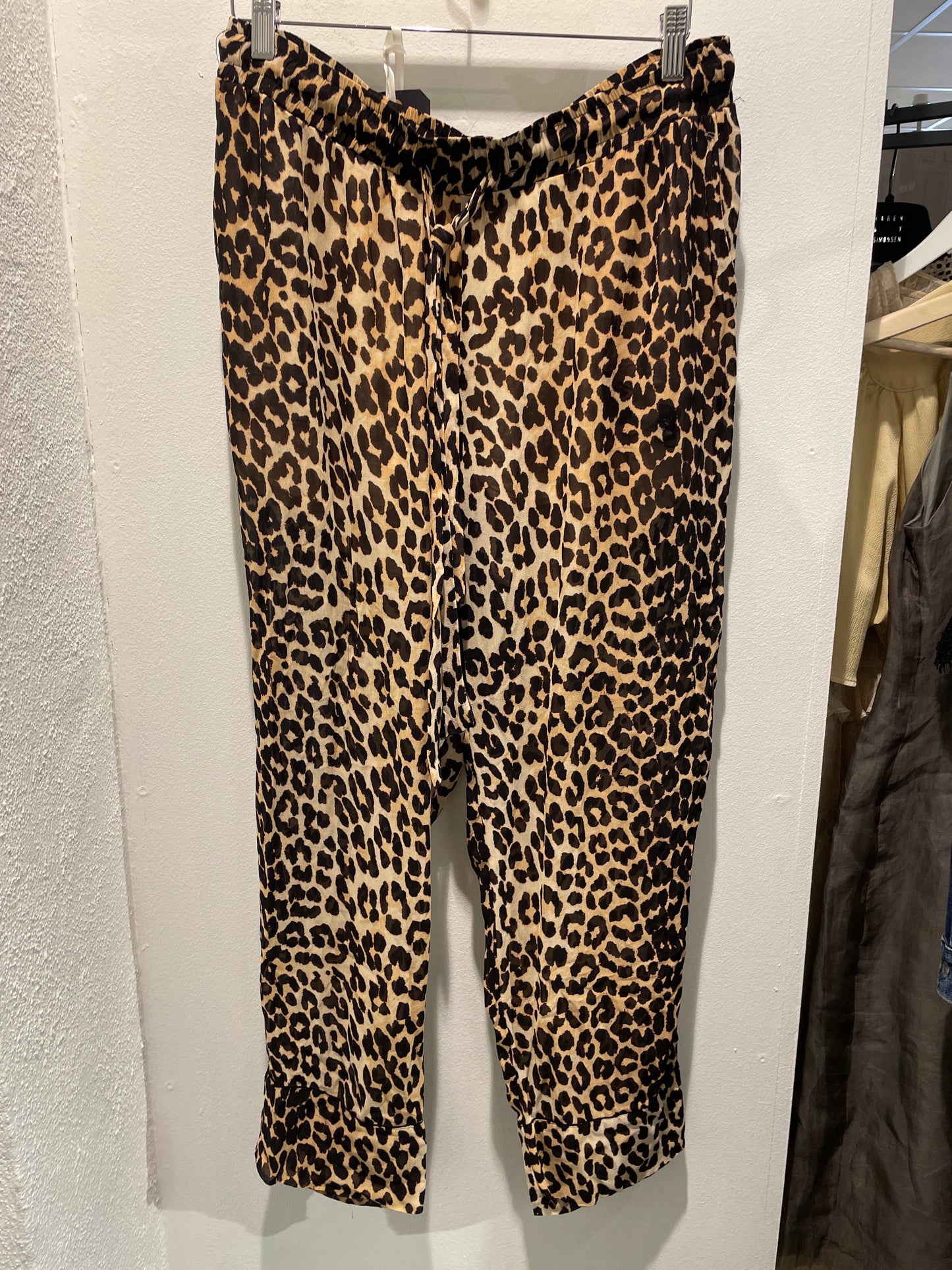 Ganni leopard pants - L