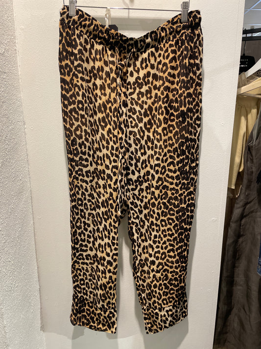 Ganni leopard pants - L