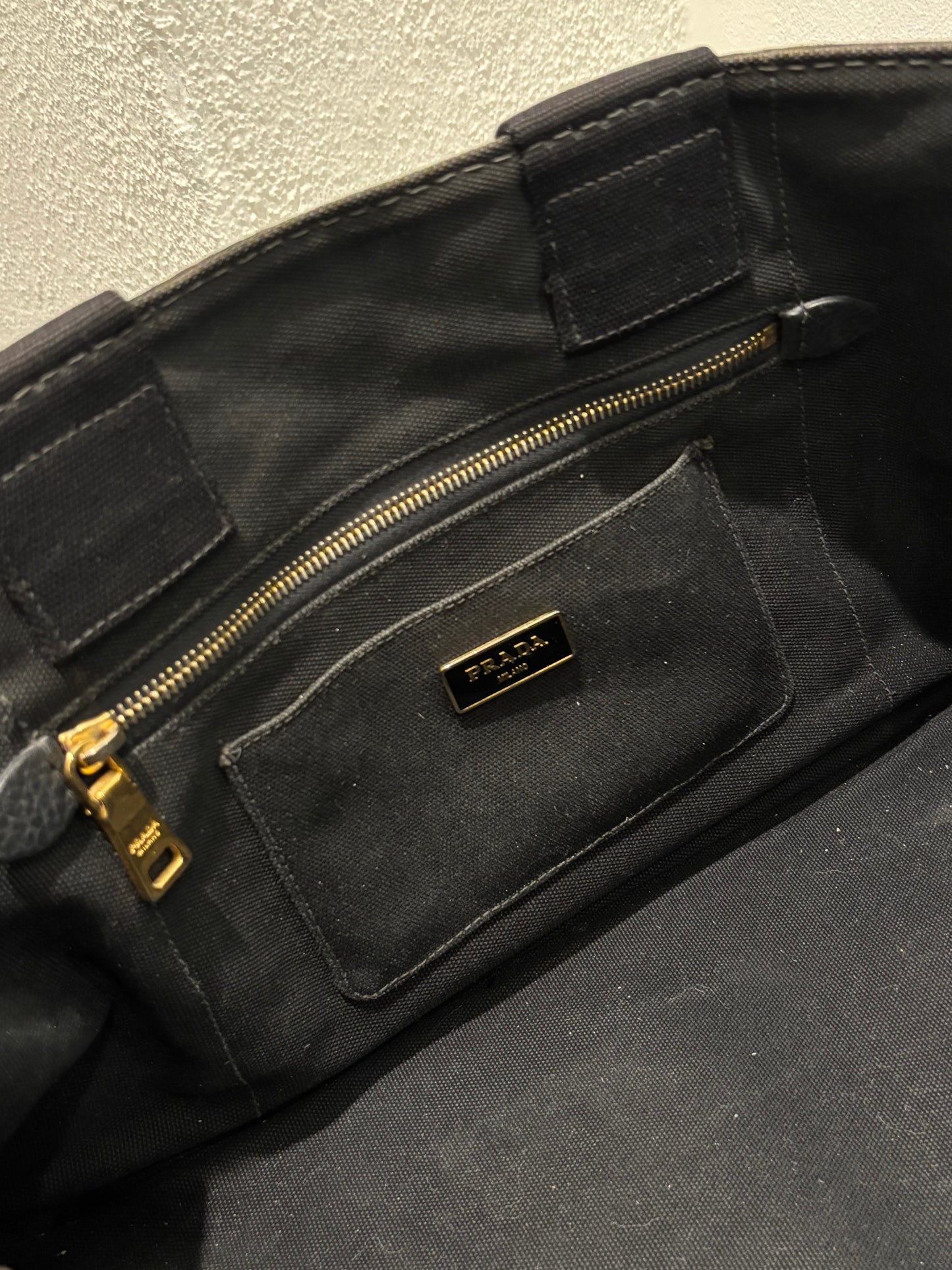 Prada - Canapa Tote - Black Canvas