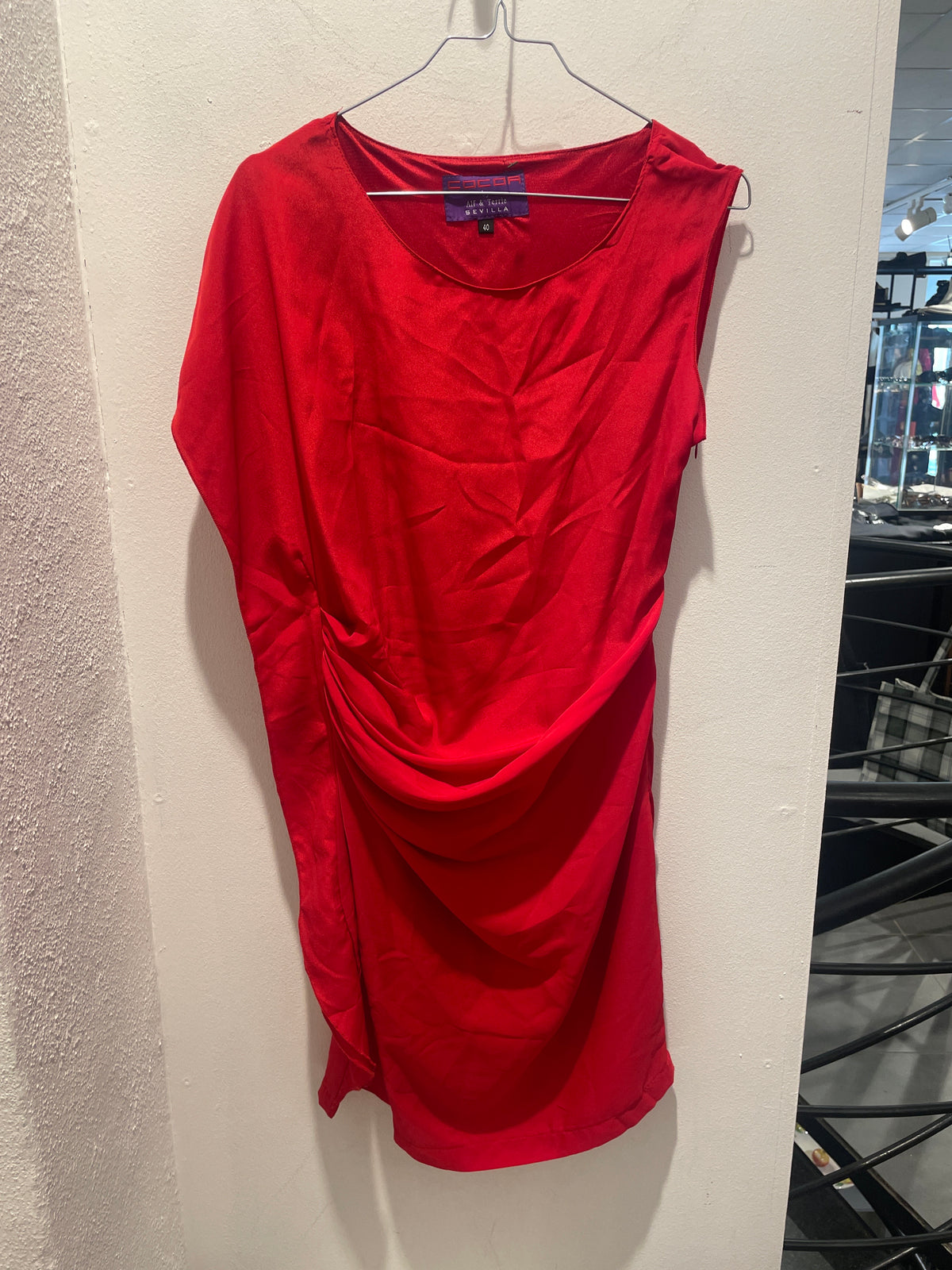 Cocoa by Alf & Terrie Sevilla red draped dress - EU 38