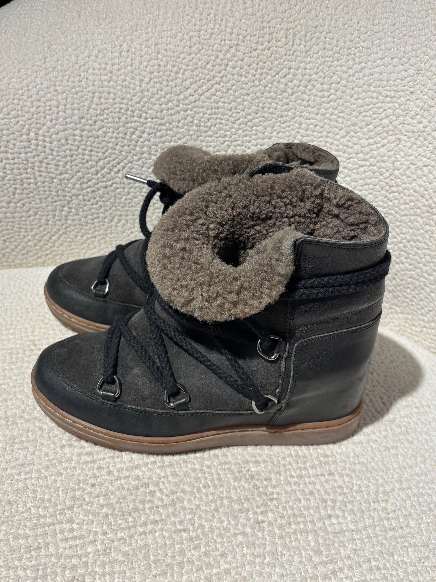 Isabel Marant Snow Boots - Leather & Shearling Interior - EU 37
