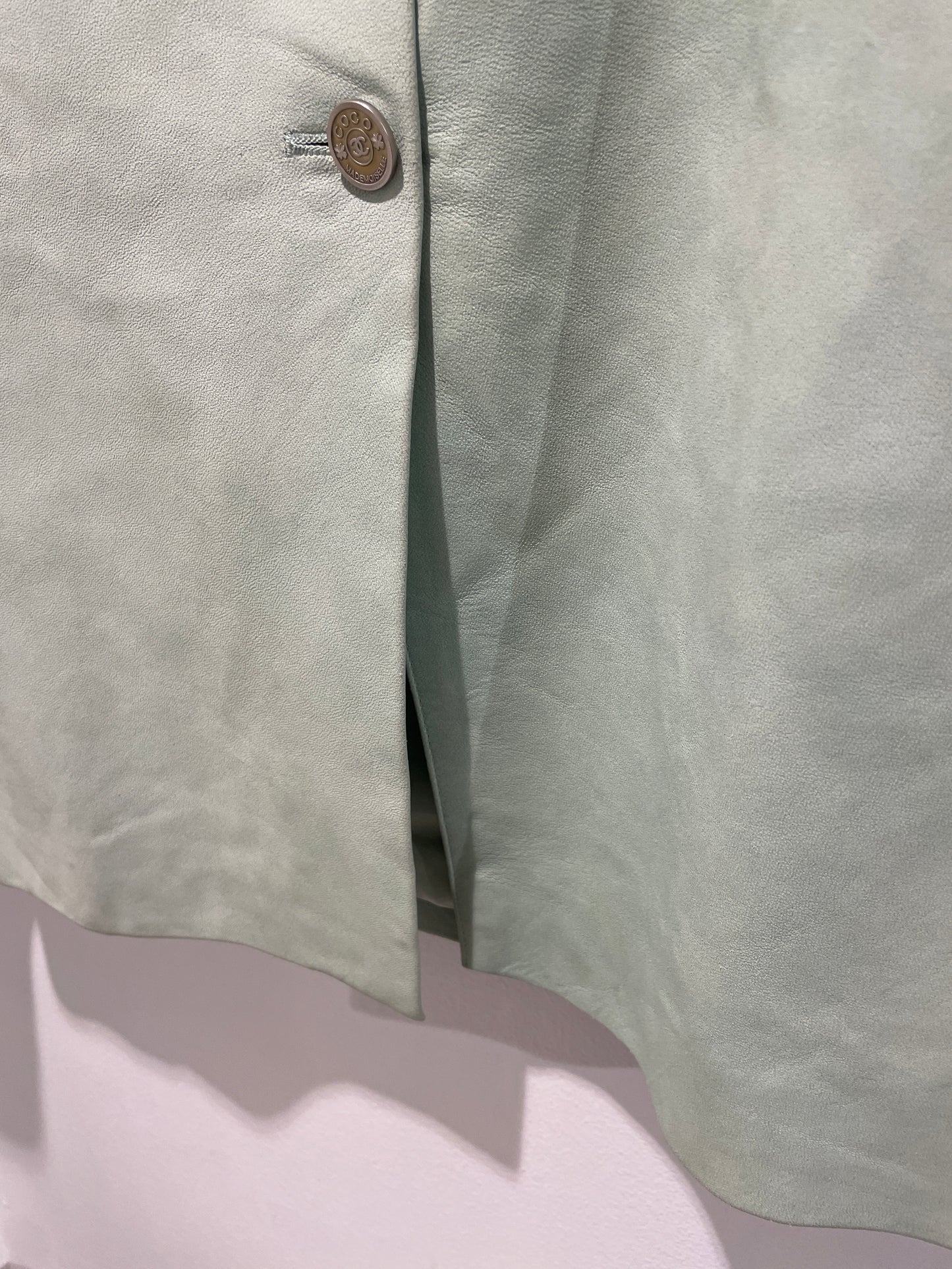 Chanel Skirt – Lambskin Leather in Mint - EU 40