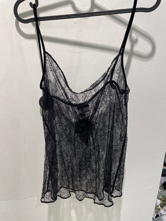 Chanel Top – Lace with Camelia – EU38