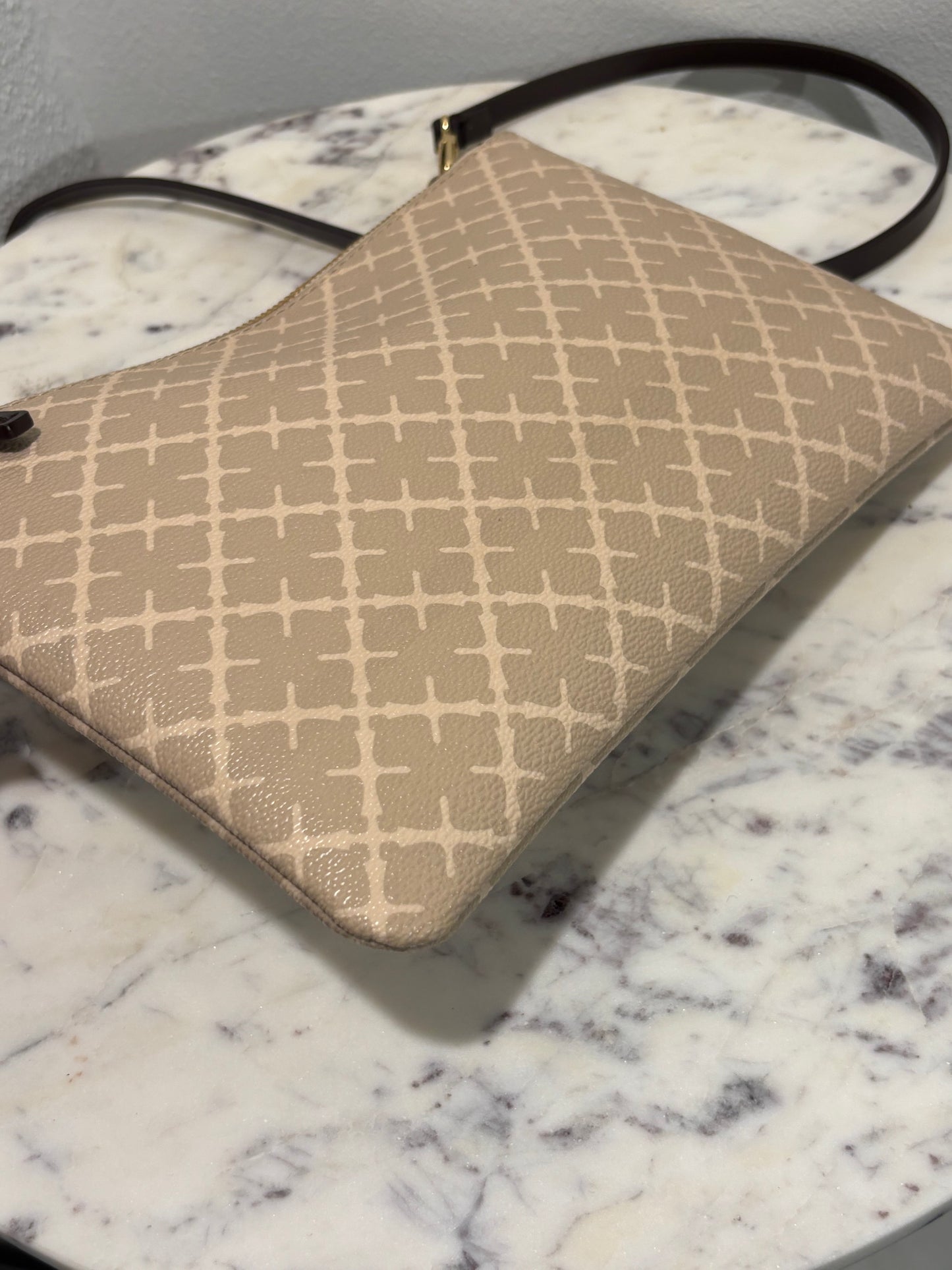 Malene Birger - Shoulder Bag  - Beige Monogram - Medinas Wardrobe