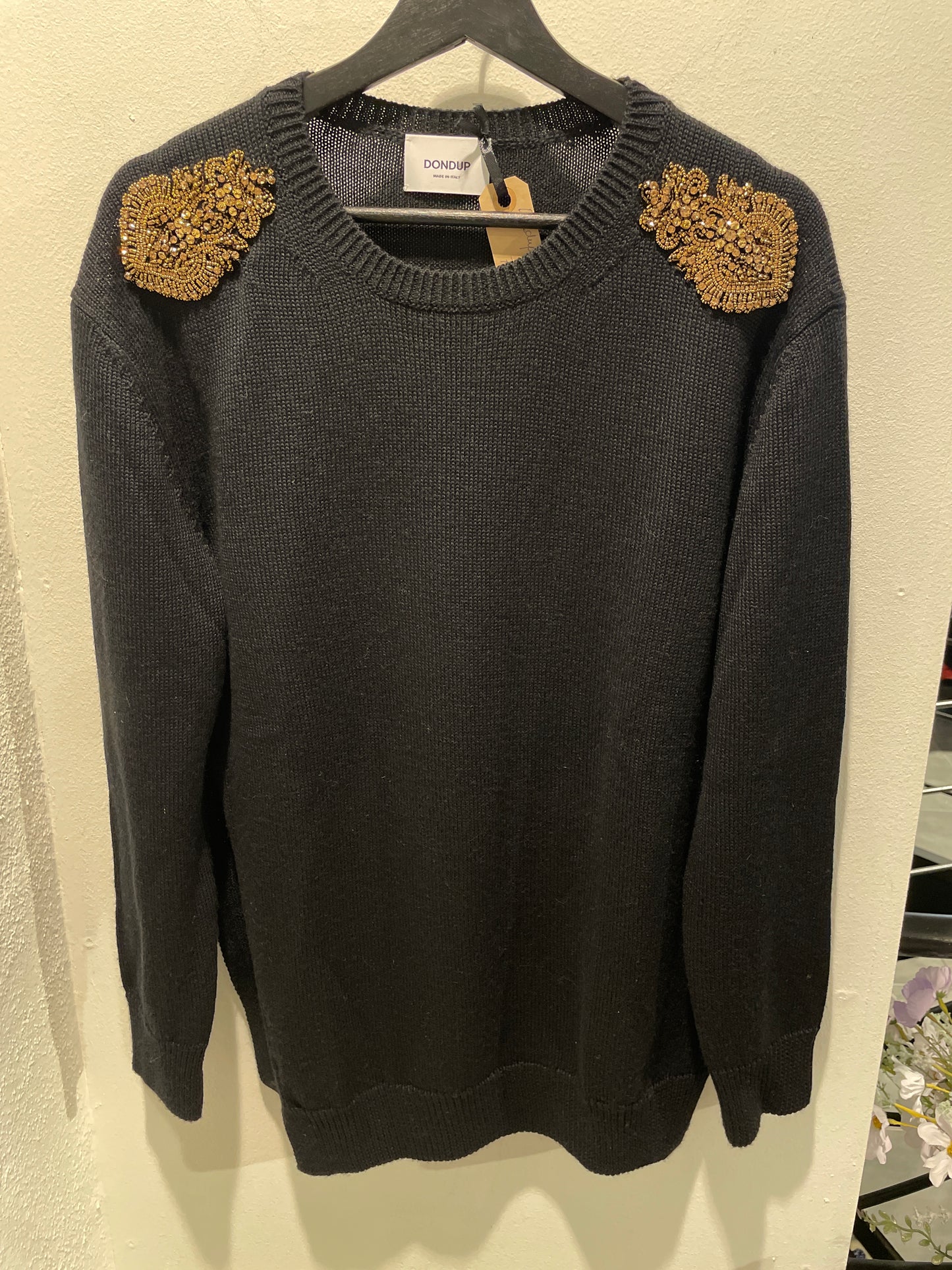 Dondup Knit - Black w. goldbeads - EU40