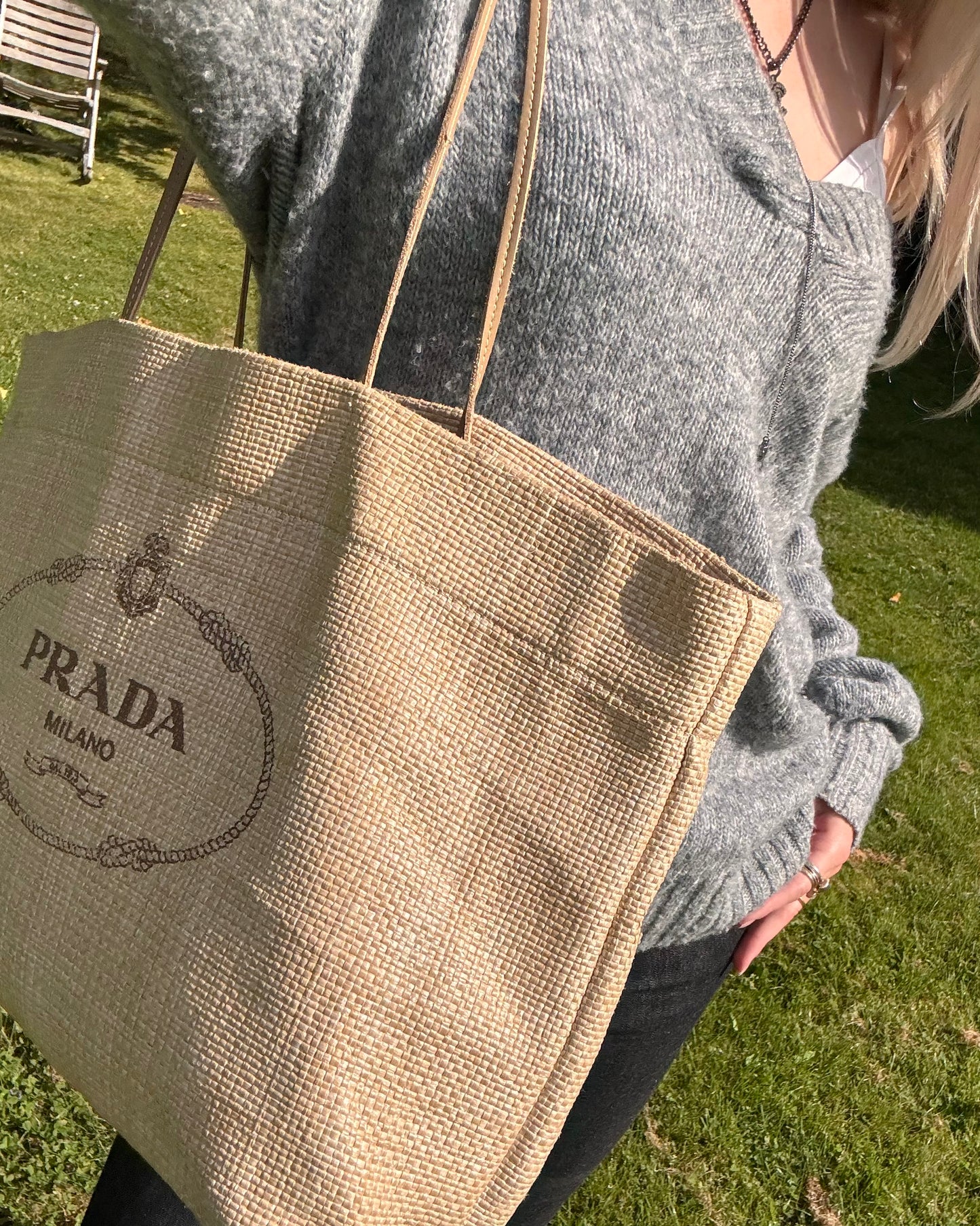 Prada Raffia Milano Net