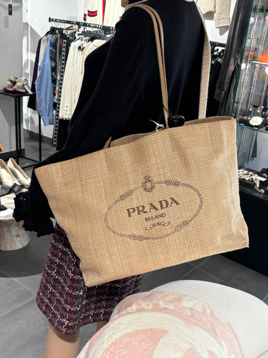 Prada Raffia Milano Net