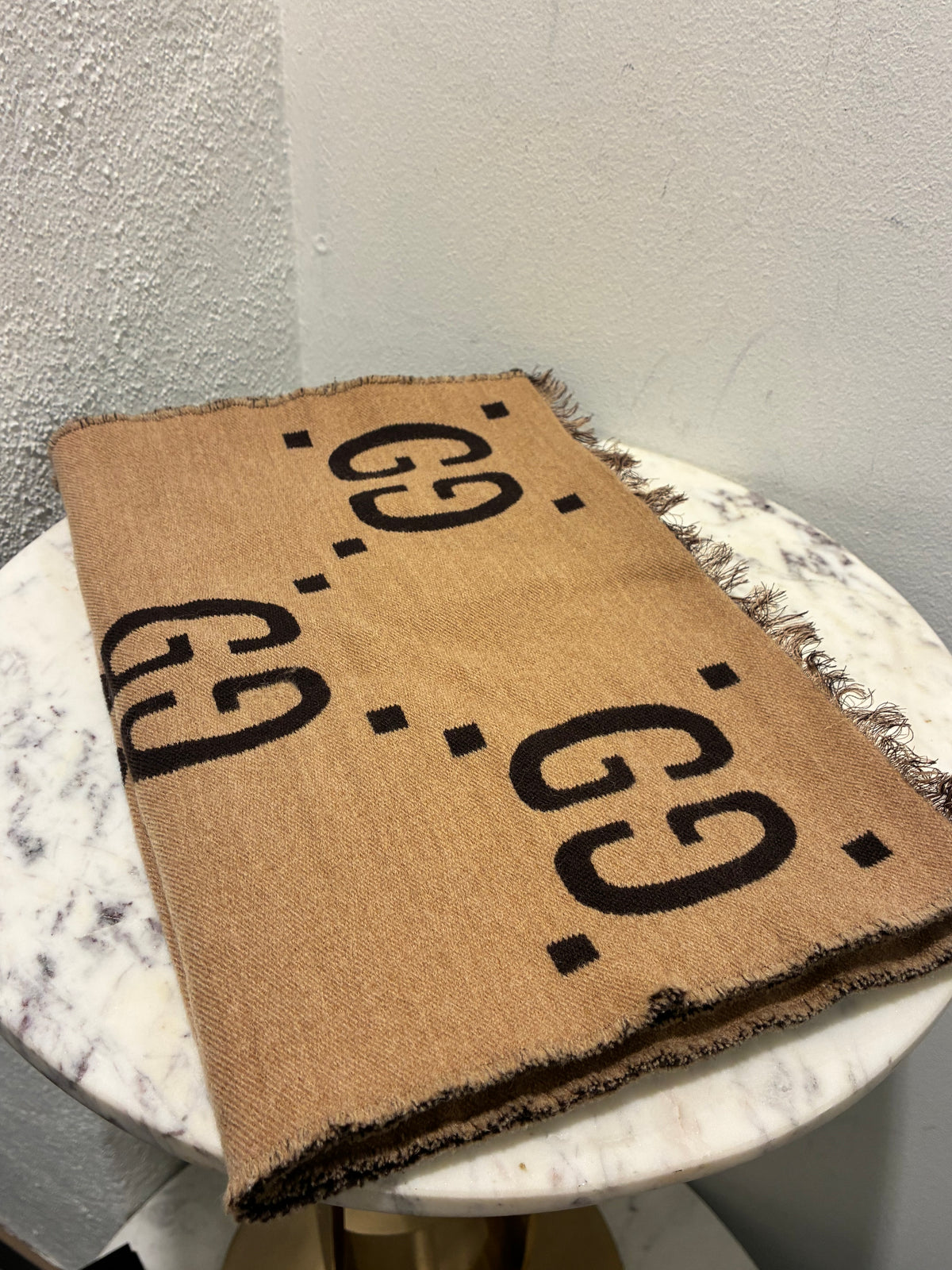 Gucci GG Scarf - Brown & Beige