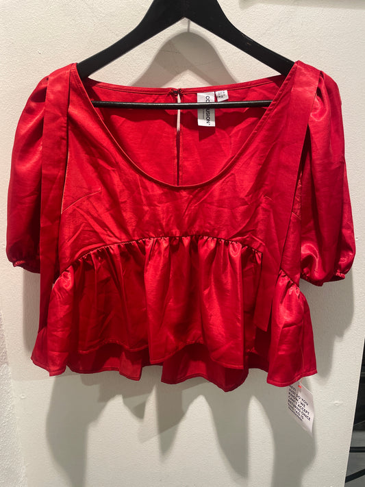 Collusion - Red blouse - Medinas Wardrobe EU36