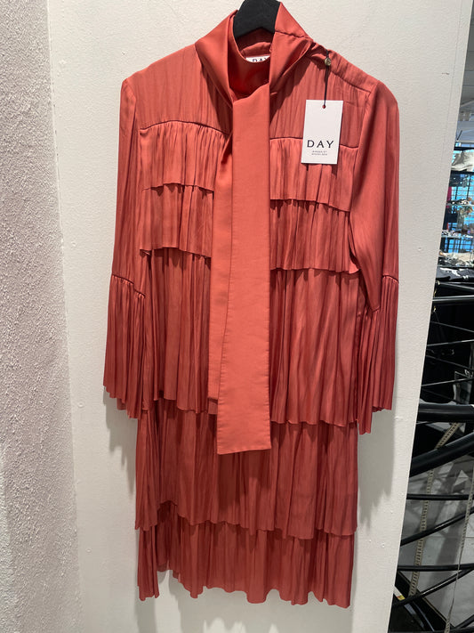 DAY - Tiered Pleated Tie-Neck Dress – New With Tags - EU38