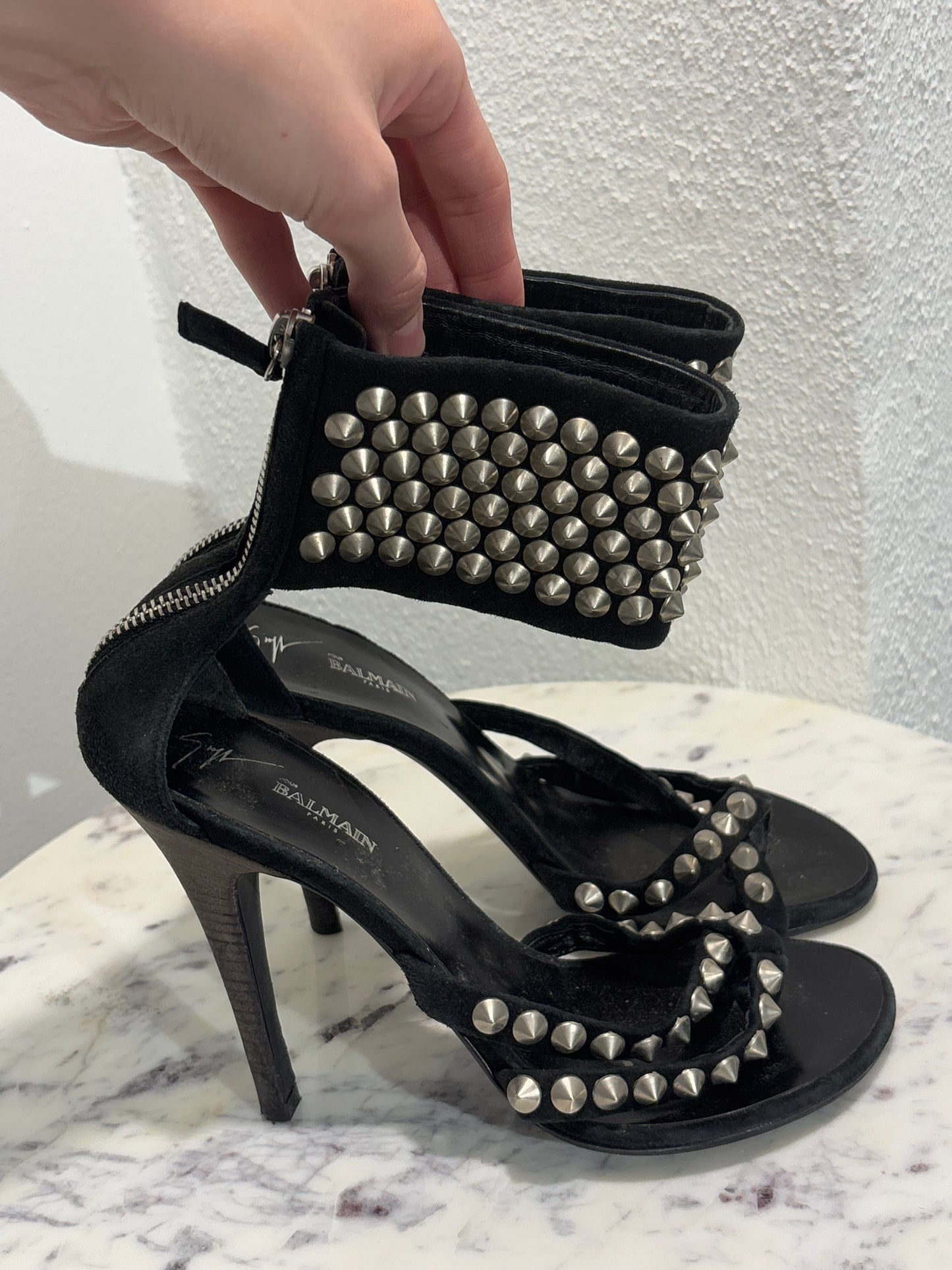Balmain - Heels - Studs - 38.5 - Medinas Wardrobe