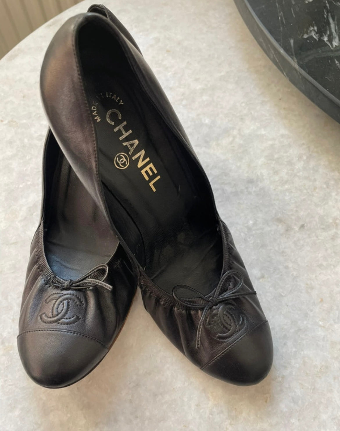 Chanel - Cambon heels med elastisk fod og CC logo