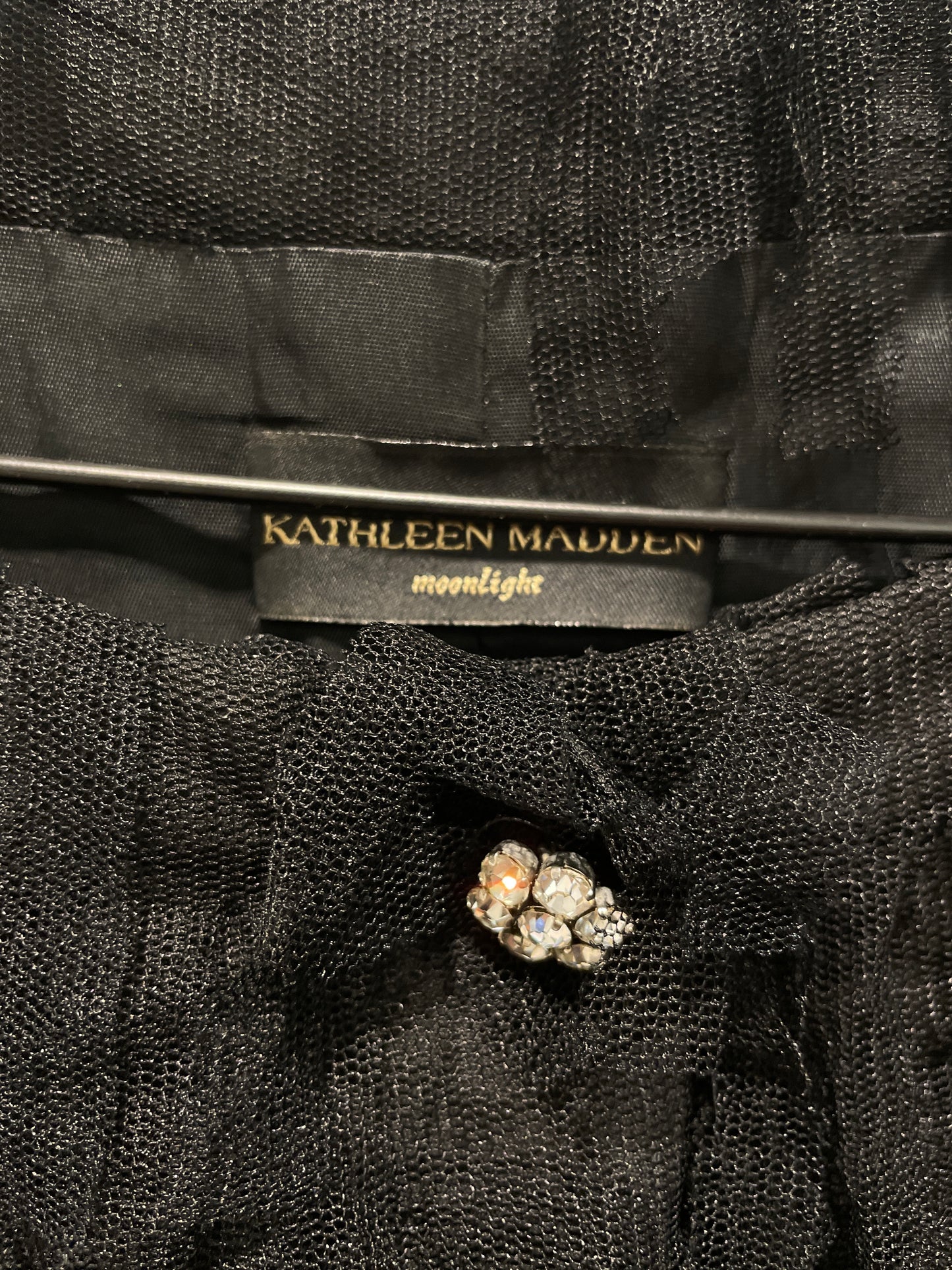 Kathleen Madden – Exclusive Tulle Jacket with Rhinestone Button - M/L
