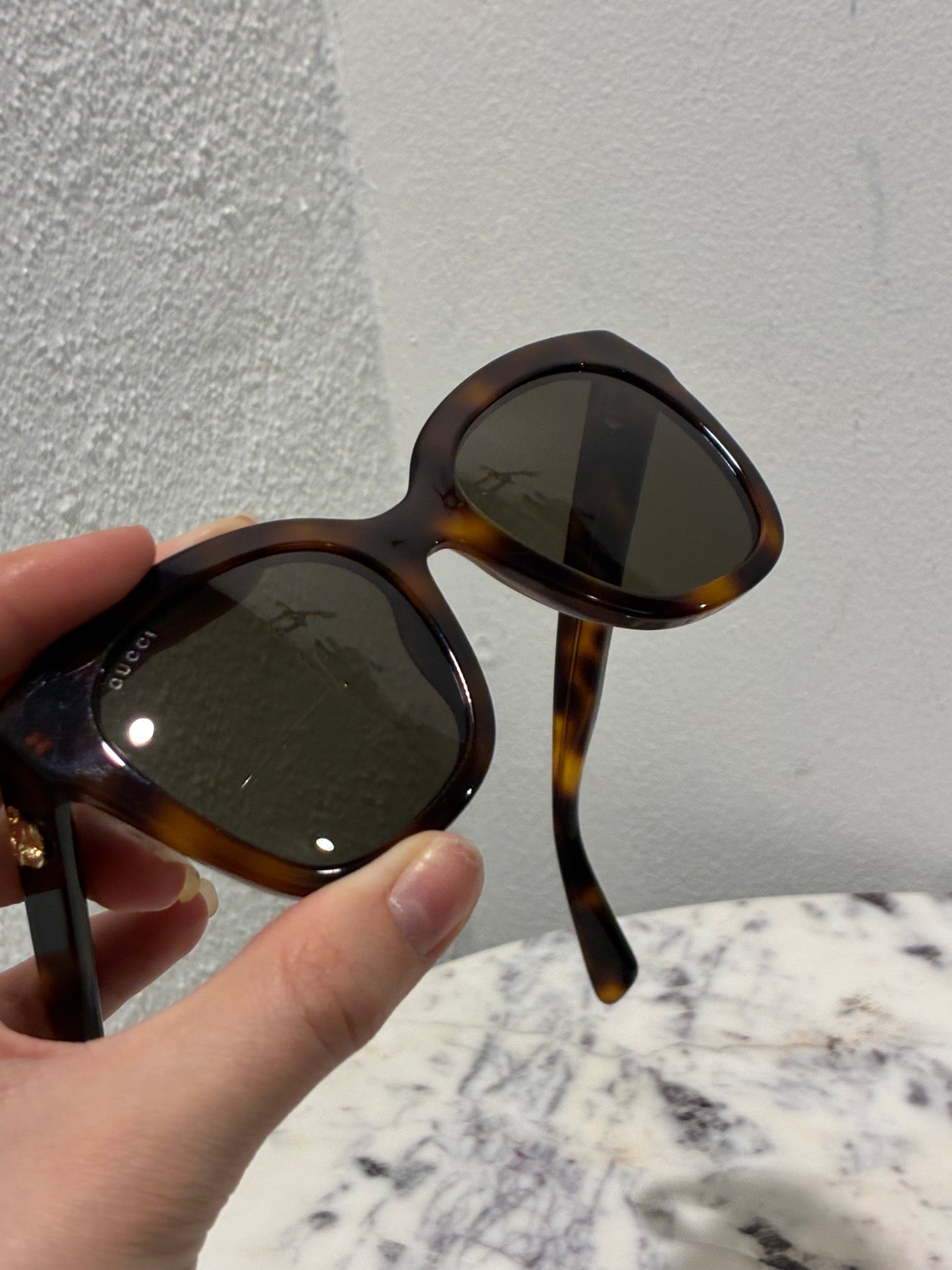 Gucci Sunglasses - Brown with Gold Logo