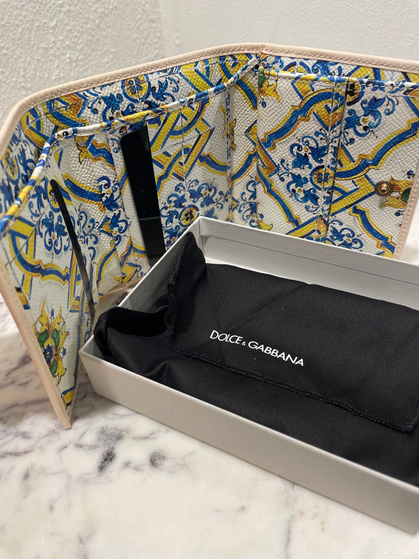 Dolce & Gabbana Unica wallet – Exclusive leather wallet with rare signature Majolica print - Brand New