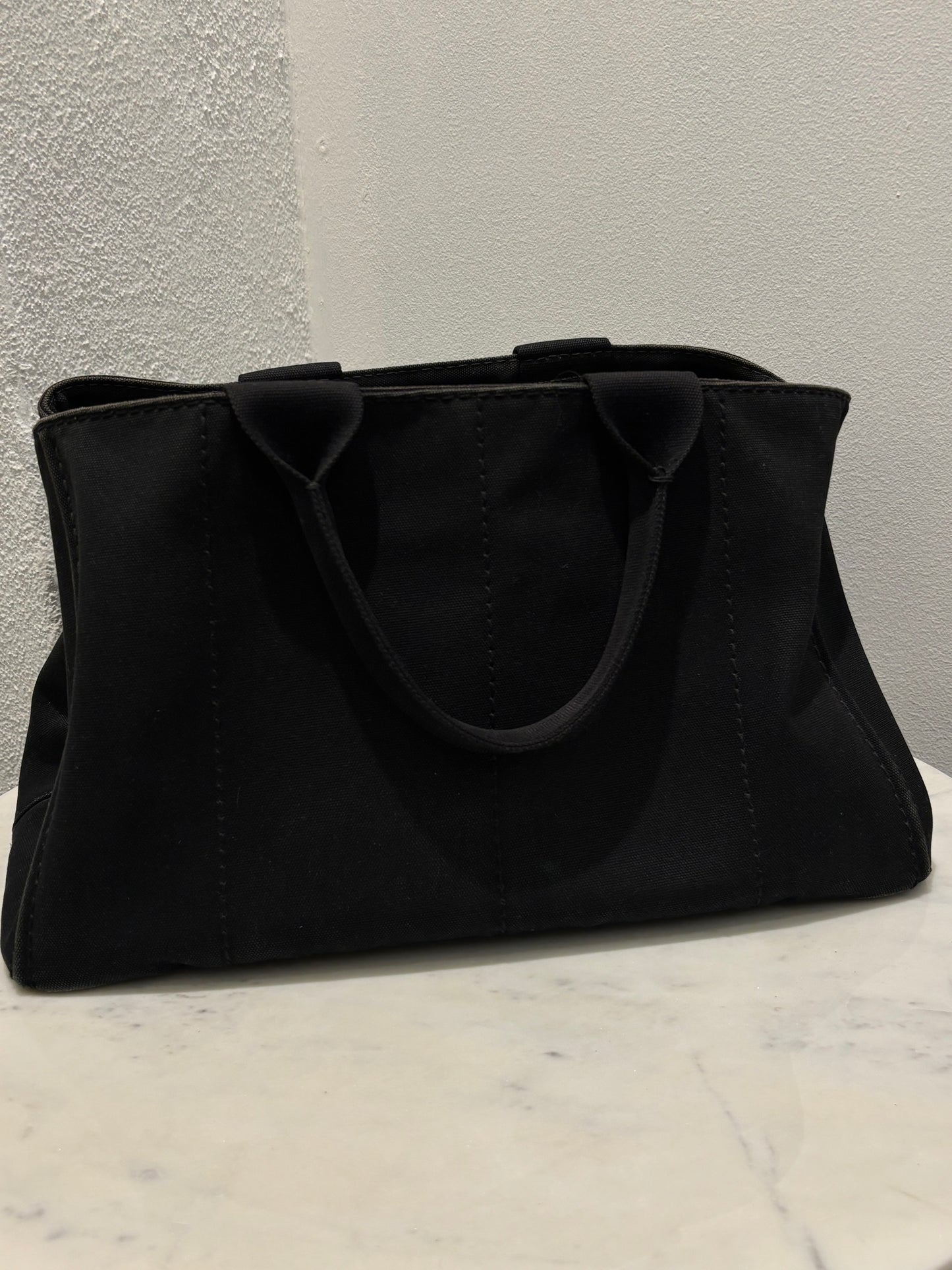 Prada - Canapa Tote - Black Canvas