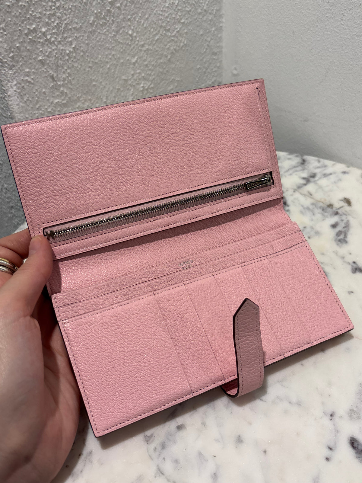 Hermès Béarn - Rose Sakura w. Palladium Hardware