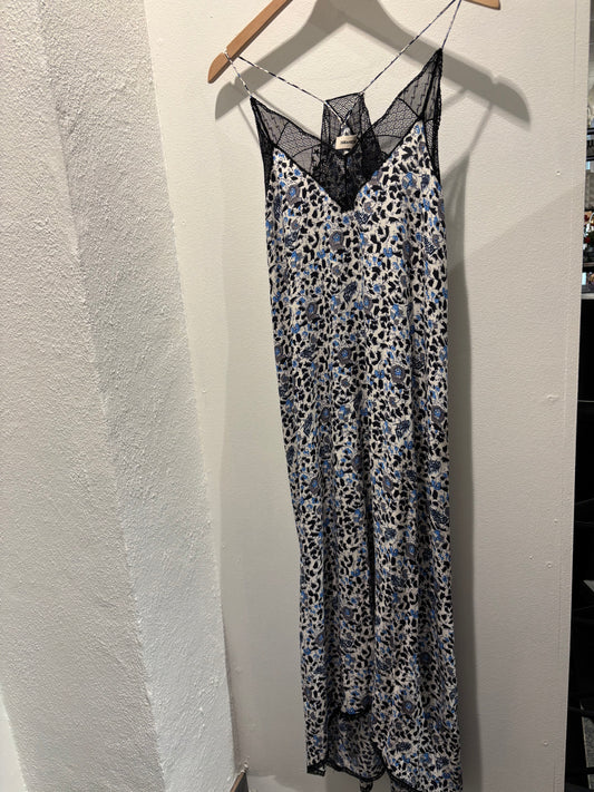 Zadig & Voltaire Dress - Blue Floral & Lace - Size Medium
