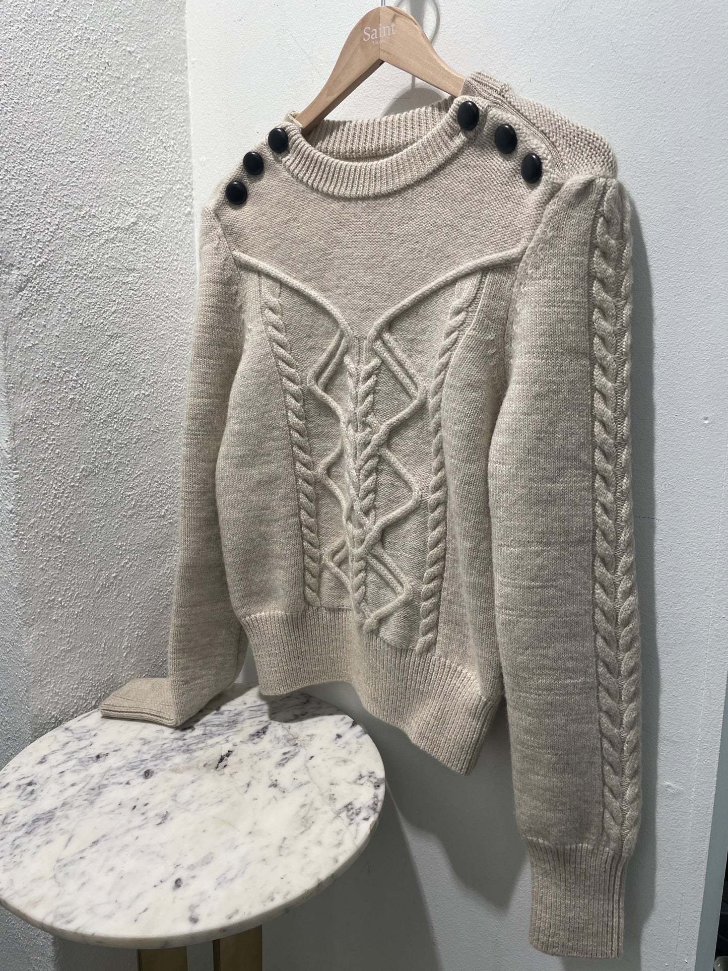 Isabel Marant Cable-Knit Wool Sweater - S/M