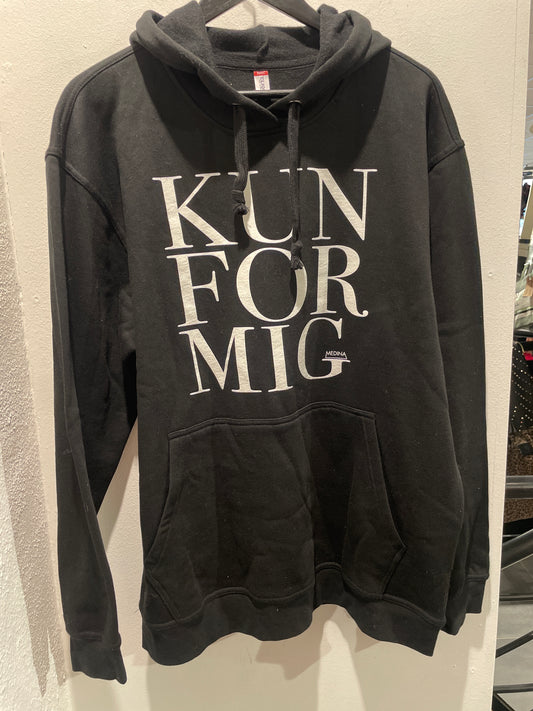 KUN FOR MIG - Hoodie - Black w. white - Medinas Wardrobe - XL