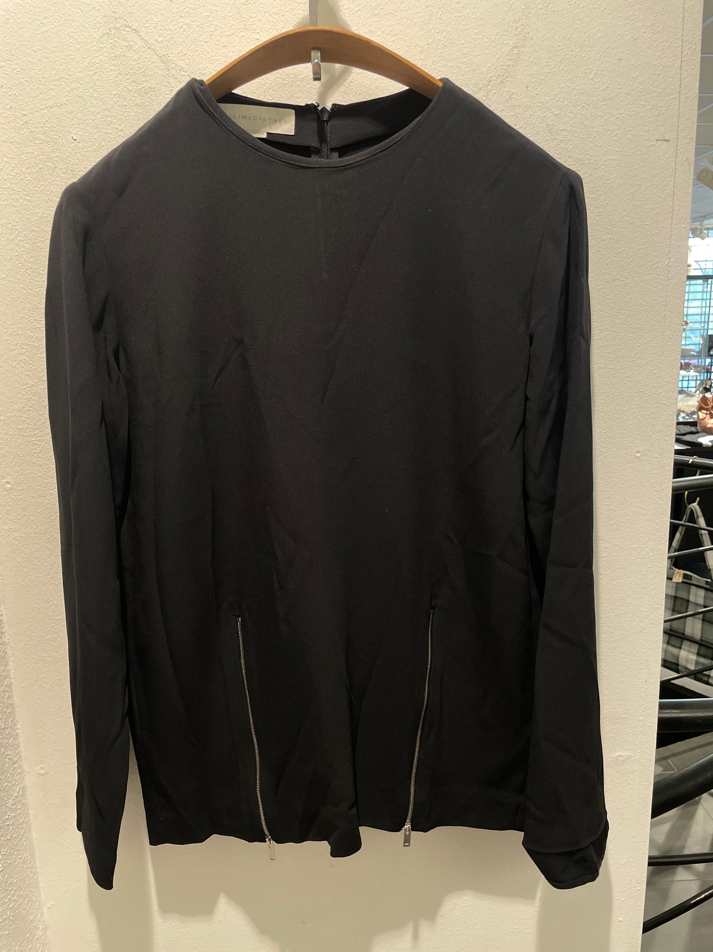 Stella McCartney Minimalist Zipper-Detail Blouse – Size IT42 (Fits like EU 38 / M)