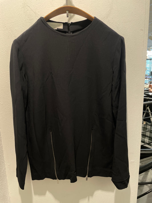 Stella McCartney Minimalist Zipper-Detail Blouse – Size IT42 (Fits like EU 38 / M)
