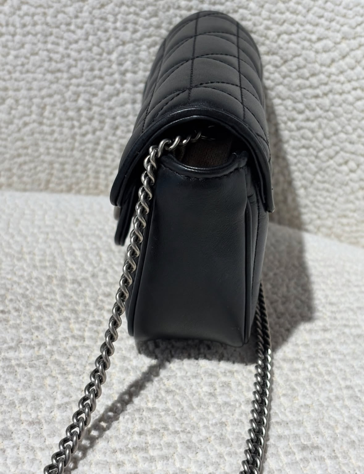 Gucci Mini Marmont Bag - Black Leather & Silver Hardware
