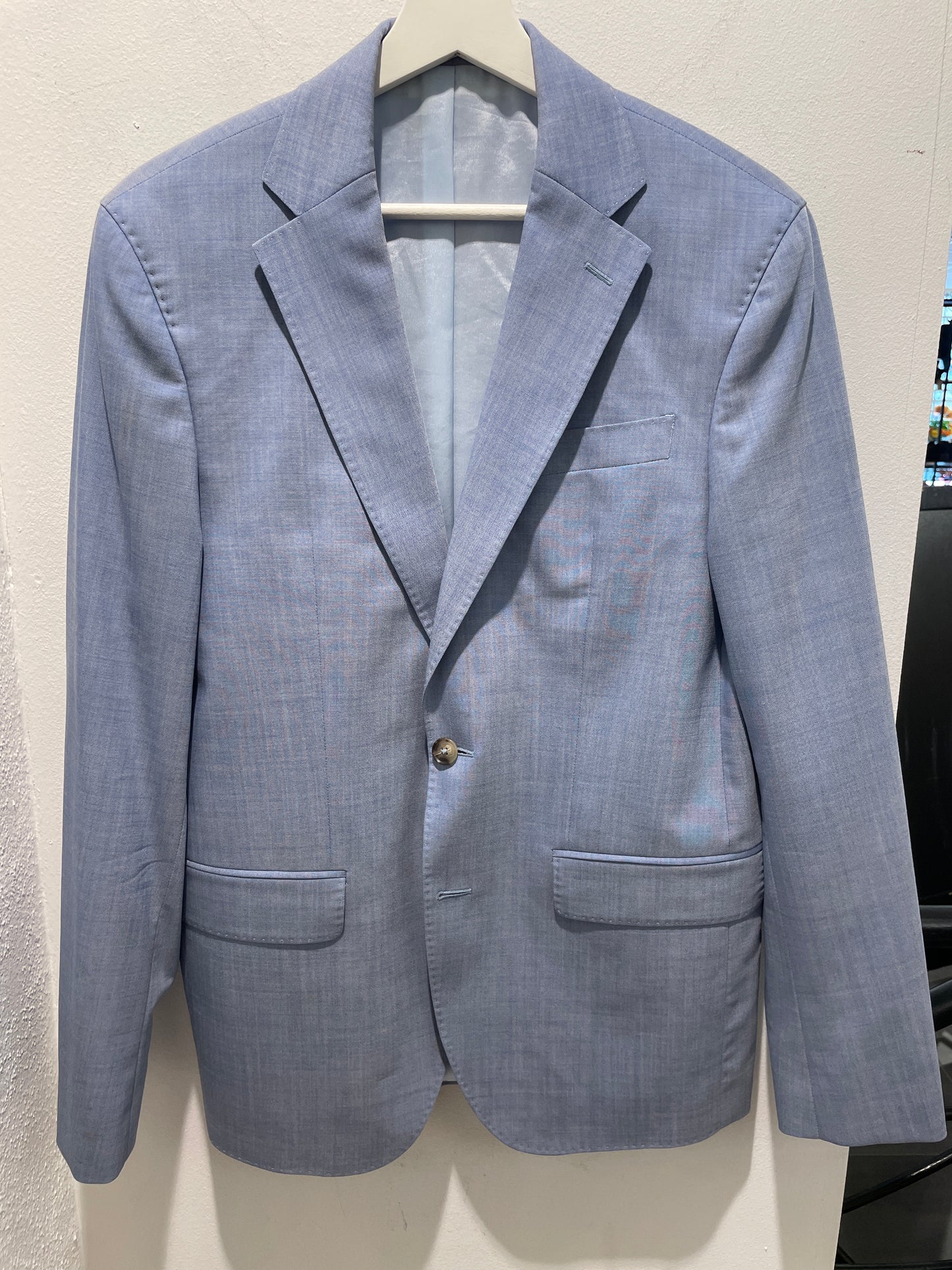 Sand Copenhagen Light Blue Seersucker Blazer (Angelico Fabric) -