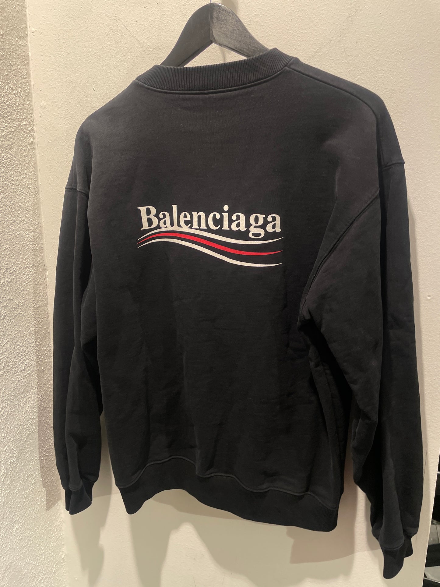 Balenciaga - Logo Sweatshirt - Black - Medinas Wardrobe - M