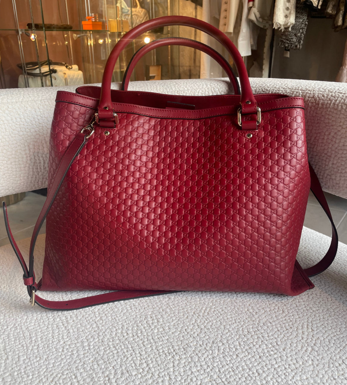 Gucci - Rød læder tote