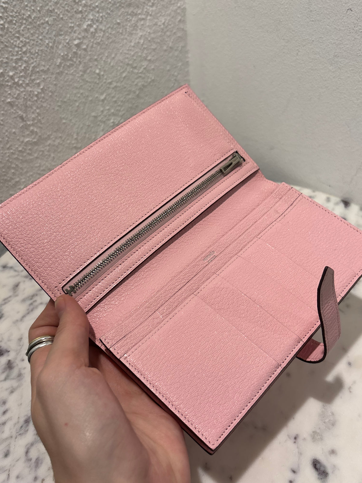 Hermès Béarn - Rose Sakura w. Palladium Hardware