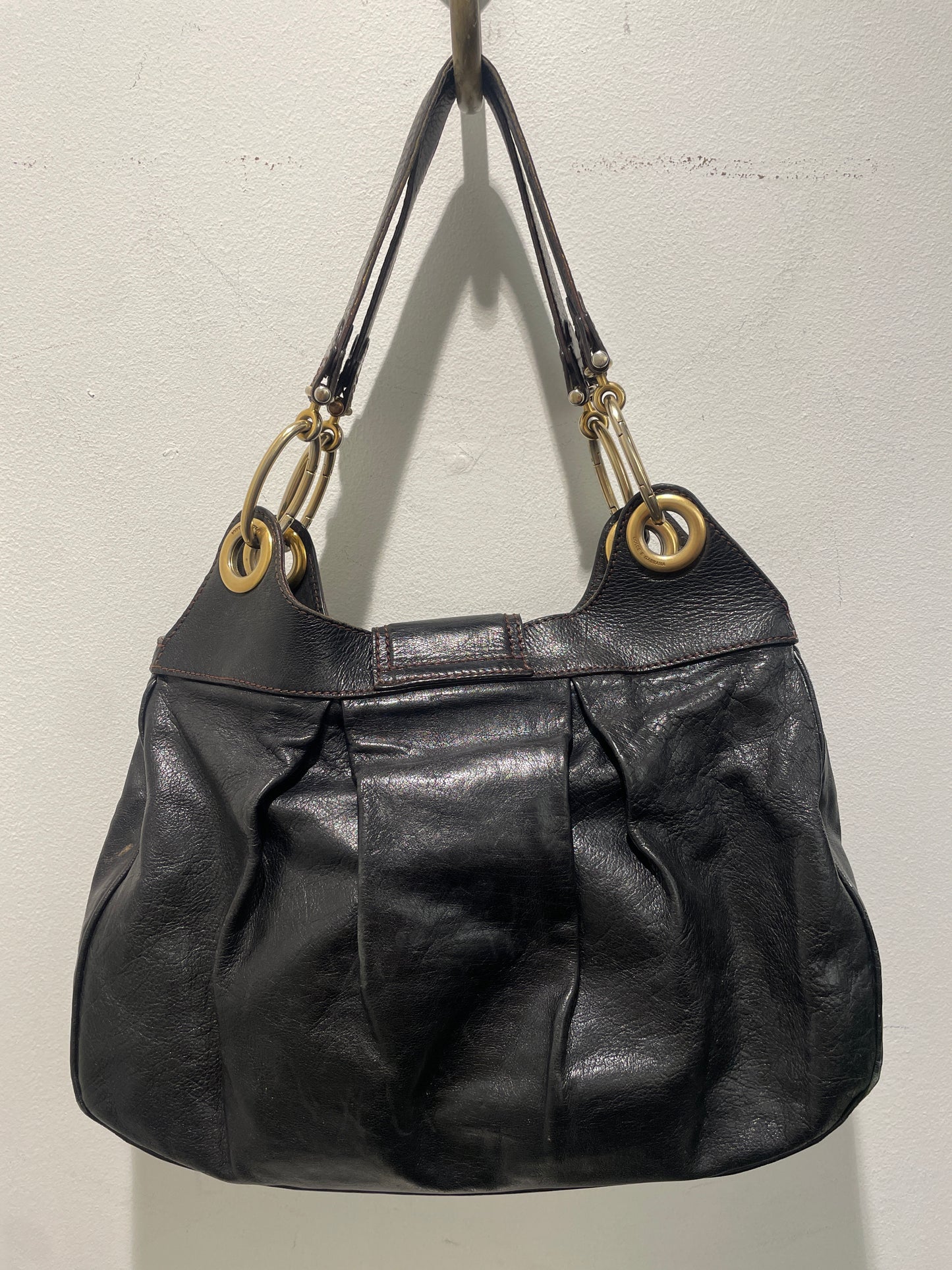 Dolce & Gabbana Vintage Distressed Leather Hobo Bag