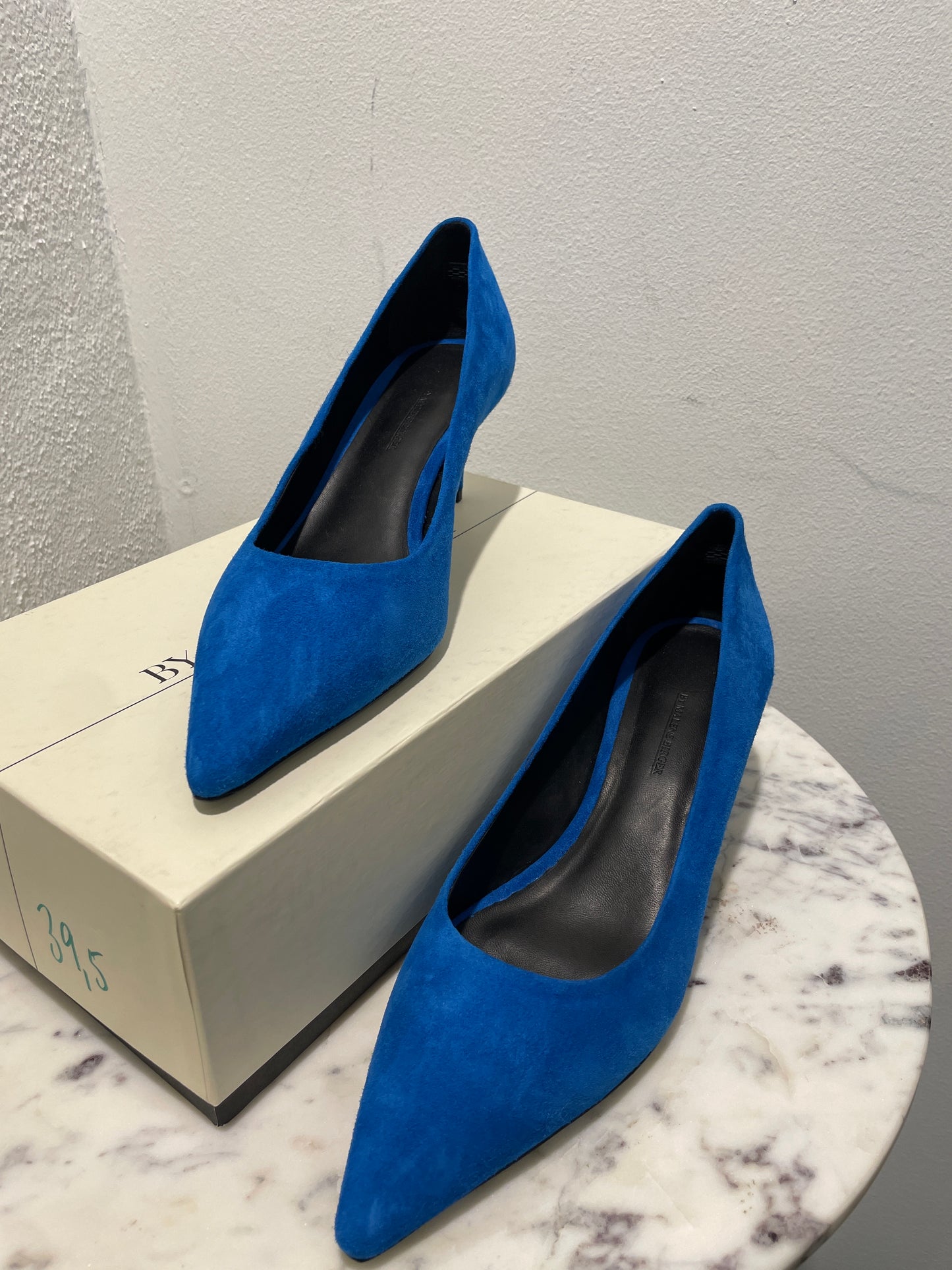 Malene Birger - Brand new Blue Suede Pointed-Toe Pumps – 39,5