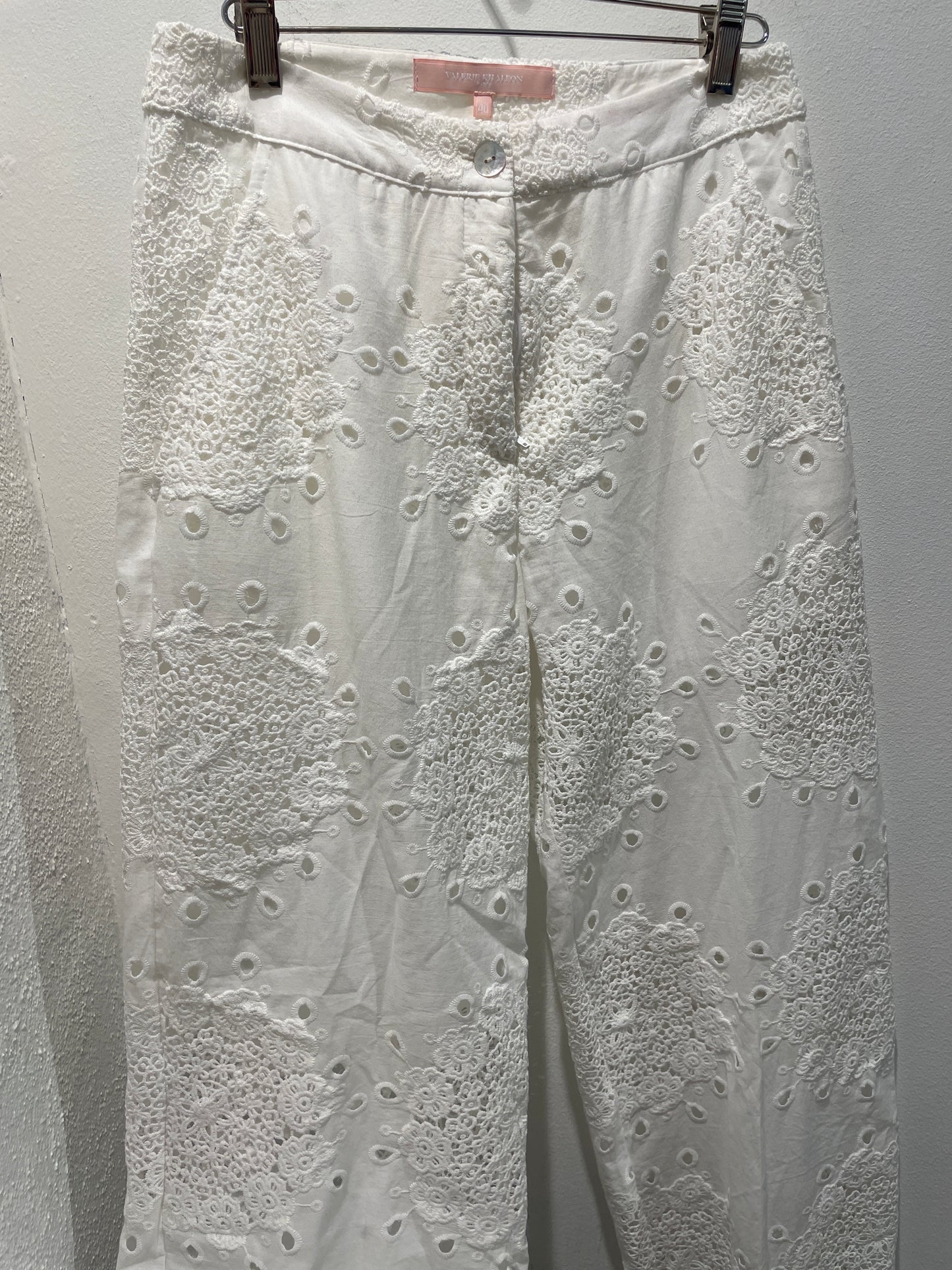 Valerie Khalfon Paris - White Lace Pants - Medinas Wardrobe - EU38