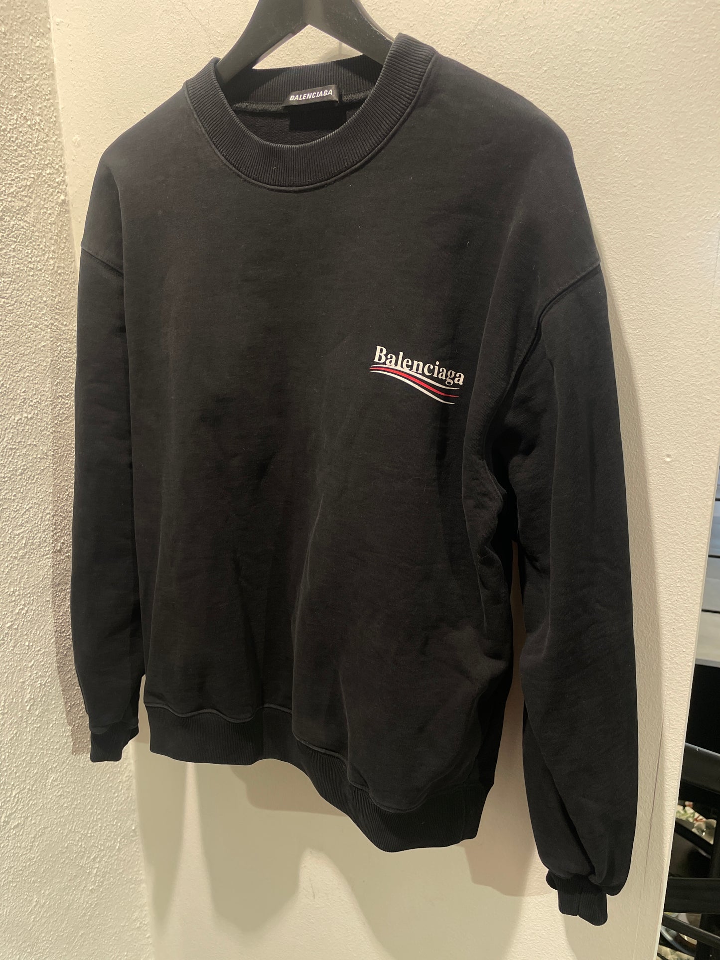 Balenciaga - Logo Sweatshirt - Black - Medinas Wardrobe - M