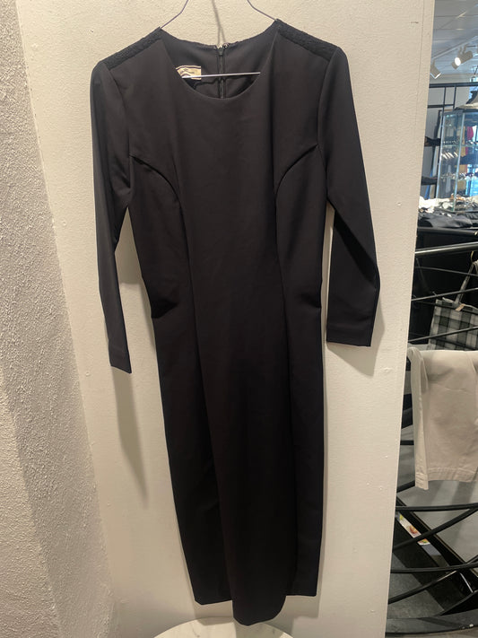 Malene Birger - Black dress w lower zipper - laces on back - EU34  -  Medinas Wardrobe