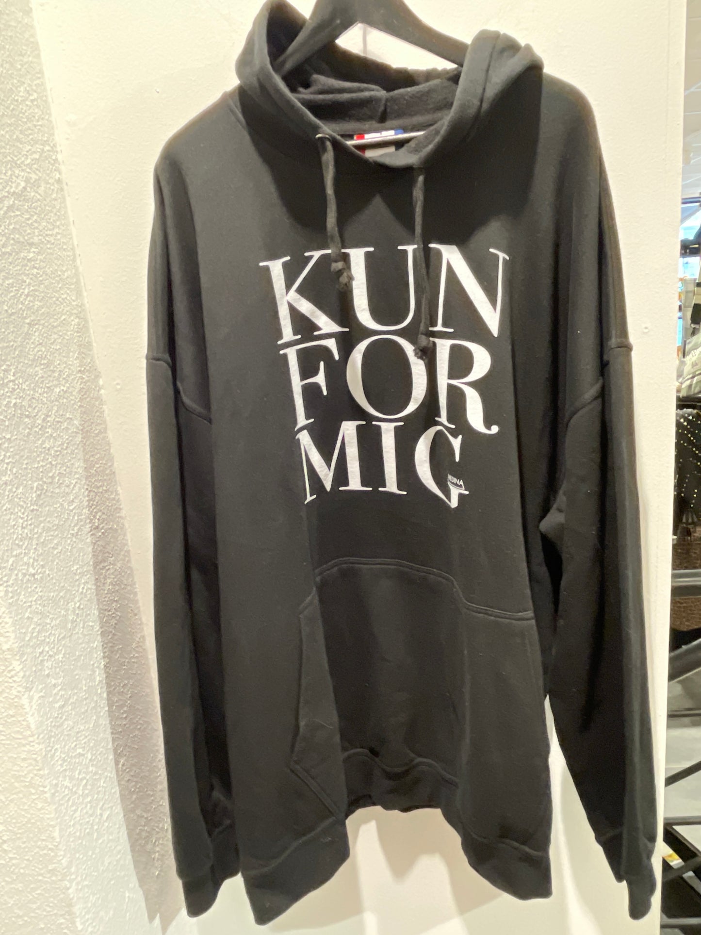 KUN FOR MIG - Hoodie - Black w. white - Medinas Wardrobe - 5XL