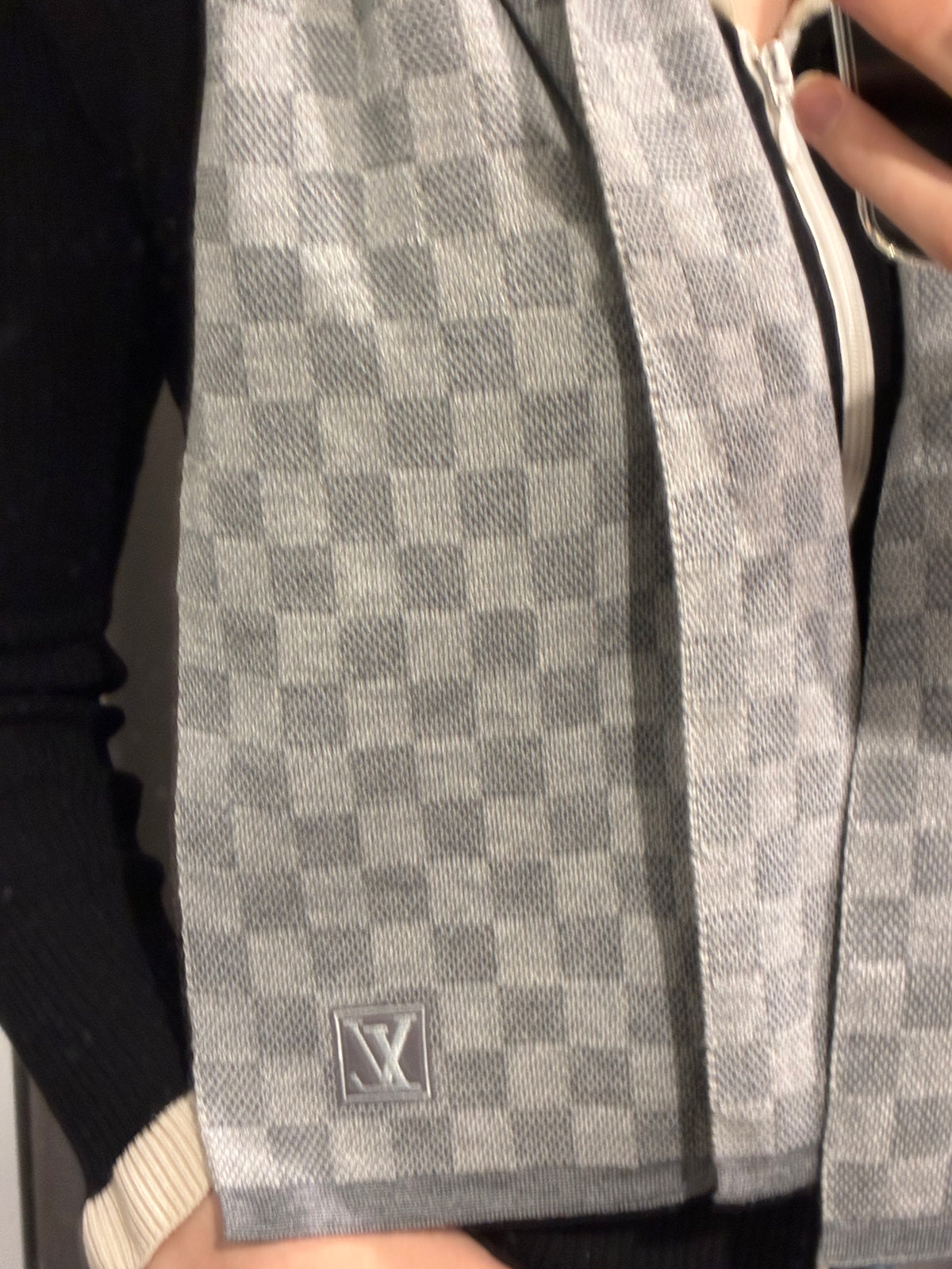 Louis Vuitton Scarf - Grey Damier Print
