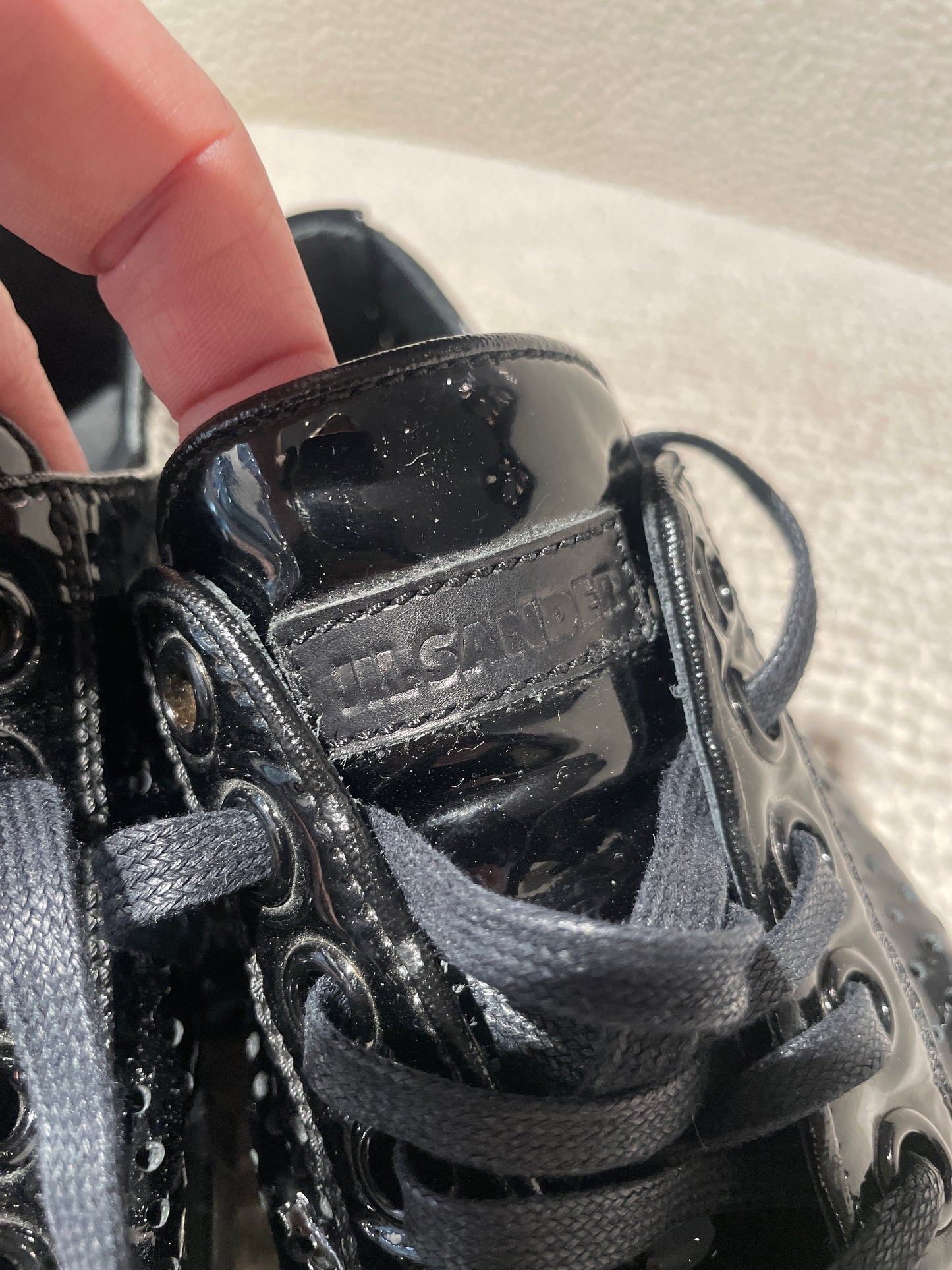 Jil Sanders Sneakers  – Black patent leather - 38