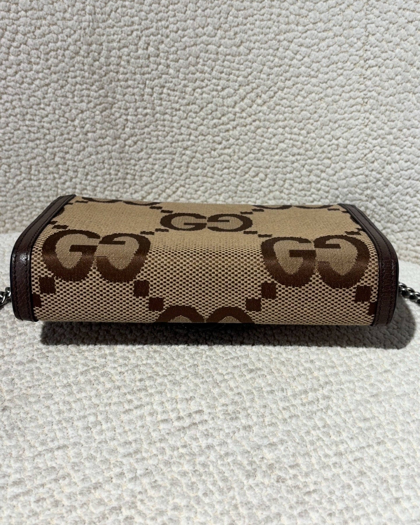 Gucci Dionysus Wallet on Chain - Brown Supreme Canvas & Silver Hardware