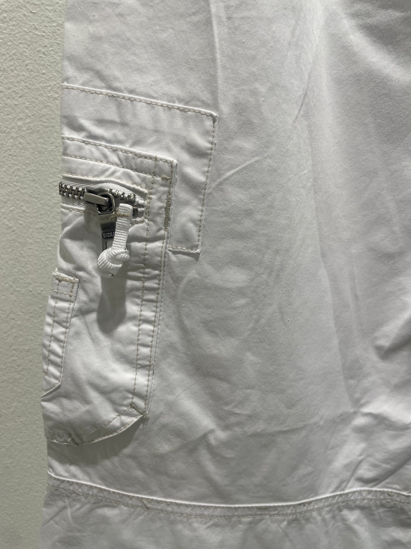 Signal - Lightweight Cargo Pants / Summer Utility Trousers – Crisp White - S