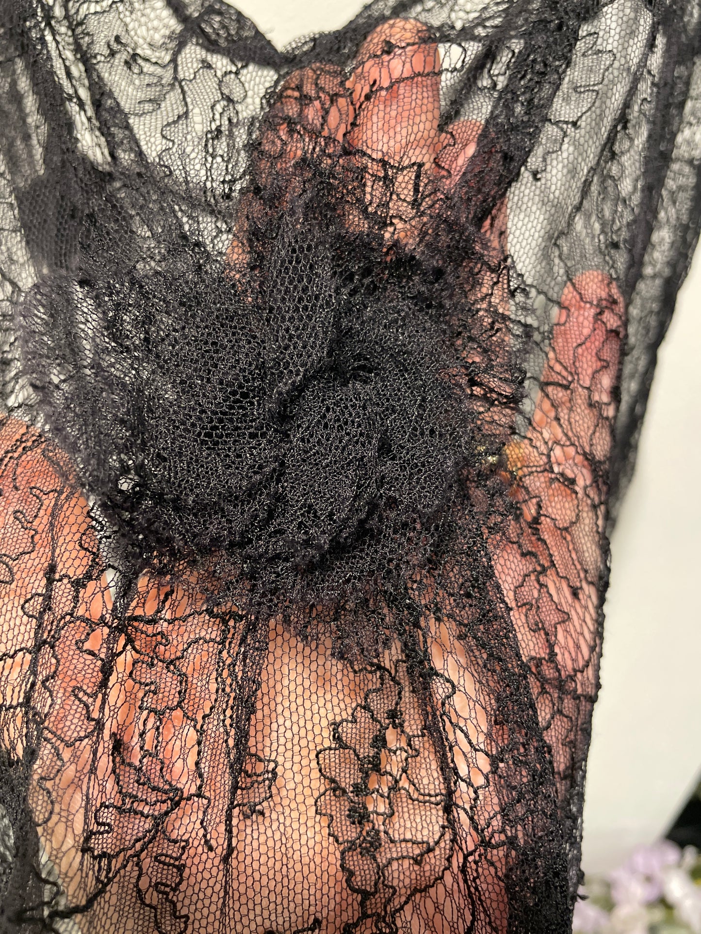 Chanel Top – Lace with Camelia – EU38