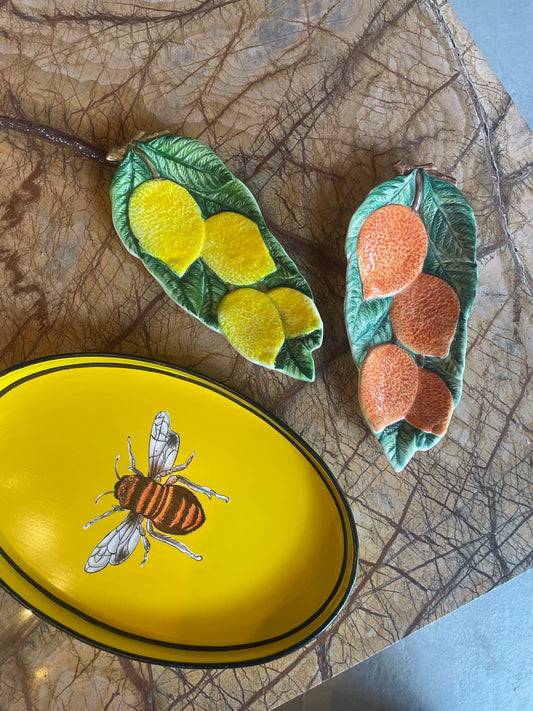 Orange Citrus fad - Italiensk porcelæn